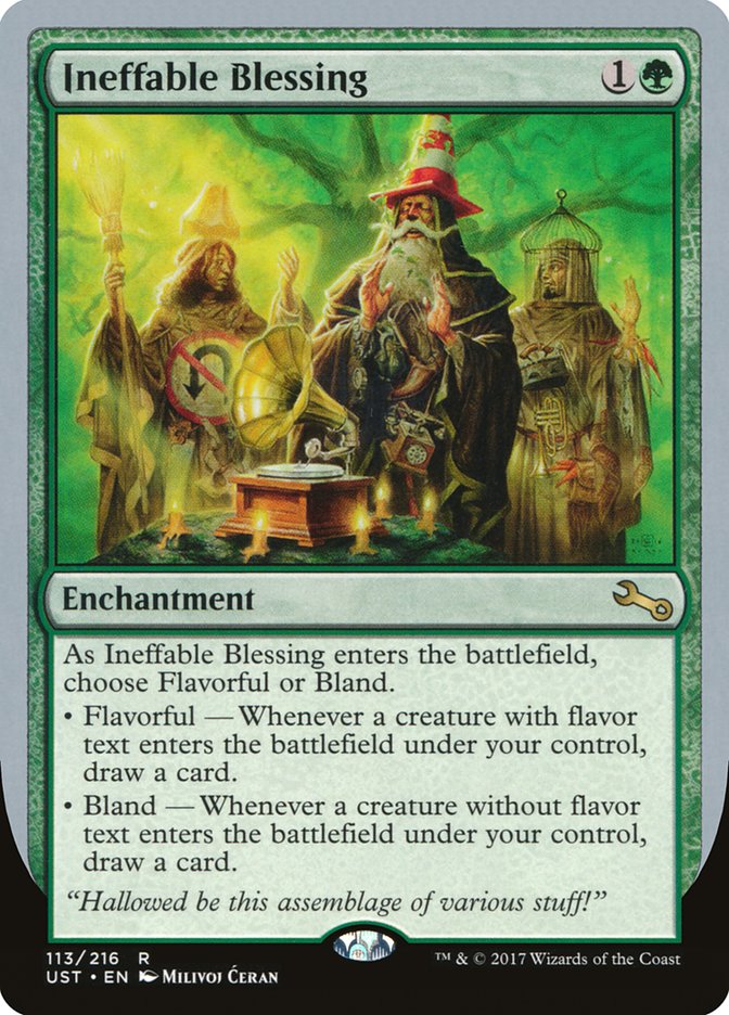 Ineffable Blessing ("choose Flavorful or Bland") [Unstable] | Dragon's Lair Comics and Fantasy Houston TX