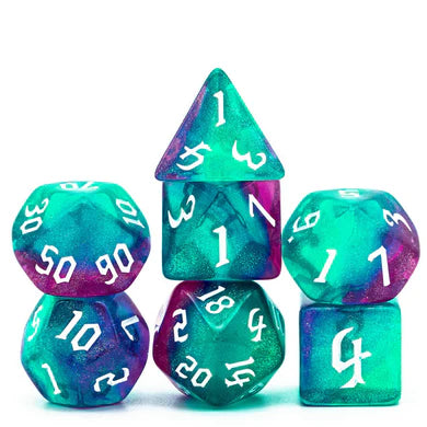 Foam Brain Auroroa Elemental Poly 7 Dice Set | Dragon's Lair Comics and Fantasy Houston TX