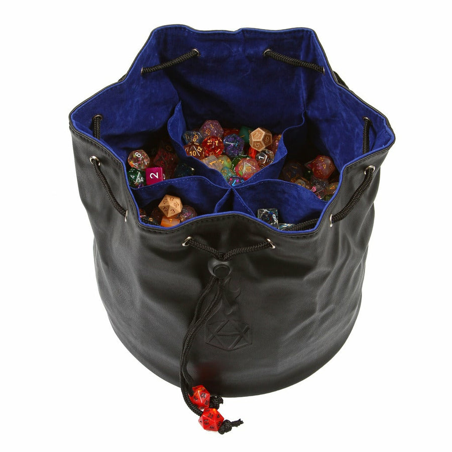 Forged Gaming Pouch of the Endless Hoard Dice Bag Black with Blue | Dragon's Lair Comics and Fantasy Houston TX