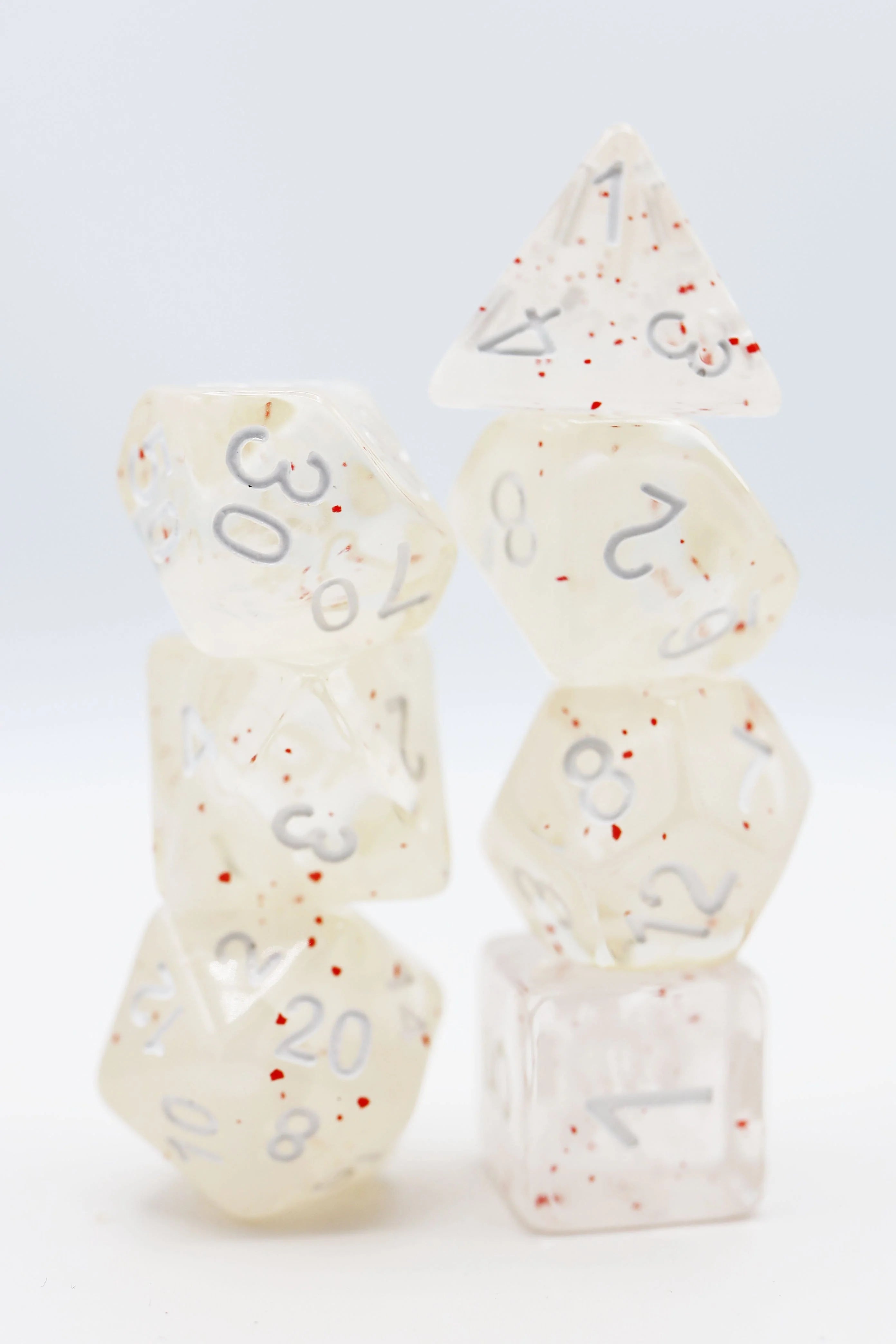 Foam Brain Poly 7 Dice Set: Blossom Snowfall | Dragon's Lair Comics and Fantasy Houston TX