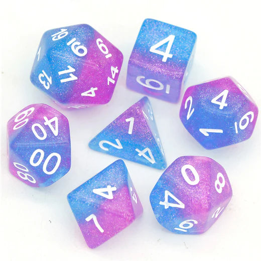 Foam Brain Blue Raspberry Sorbet Poly 7 Dice Set | Dragon's Lair Comics and Fantasy Houston TX