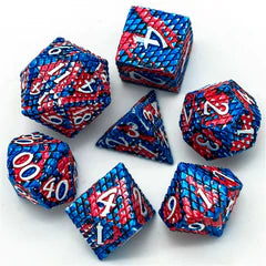 Foam Brain Coral Reef Dragon Scale RPG Metal Dice Set | Dragon's Lair Comics and Fantasy Houston TX