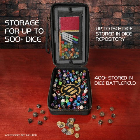 Enhance Tabletop RPGs Community Dice Organizer Case & XL Rolling