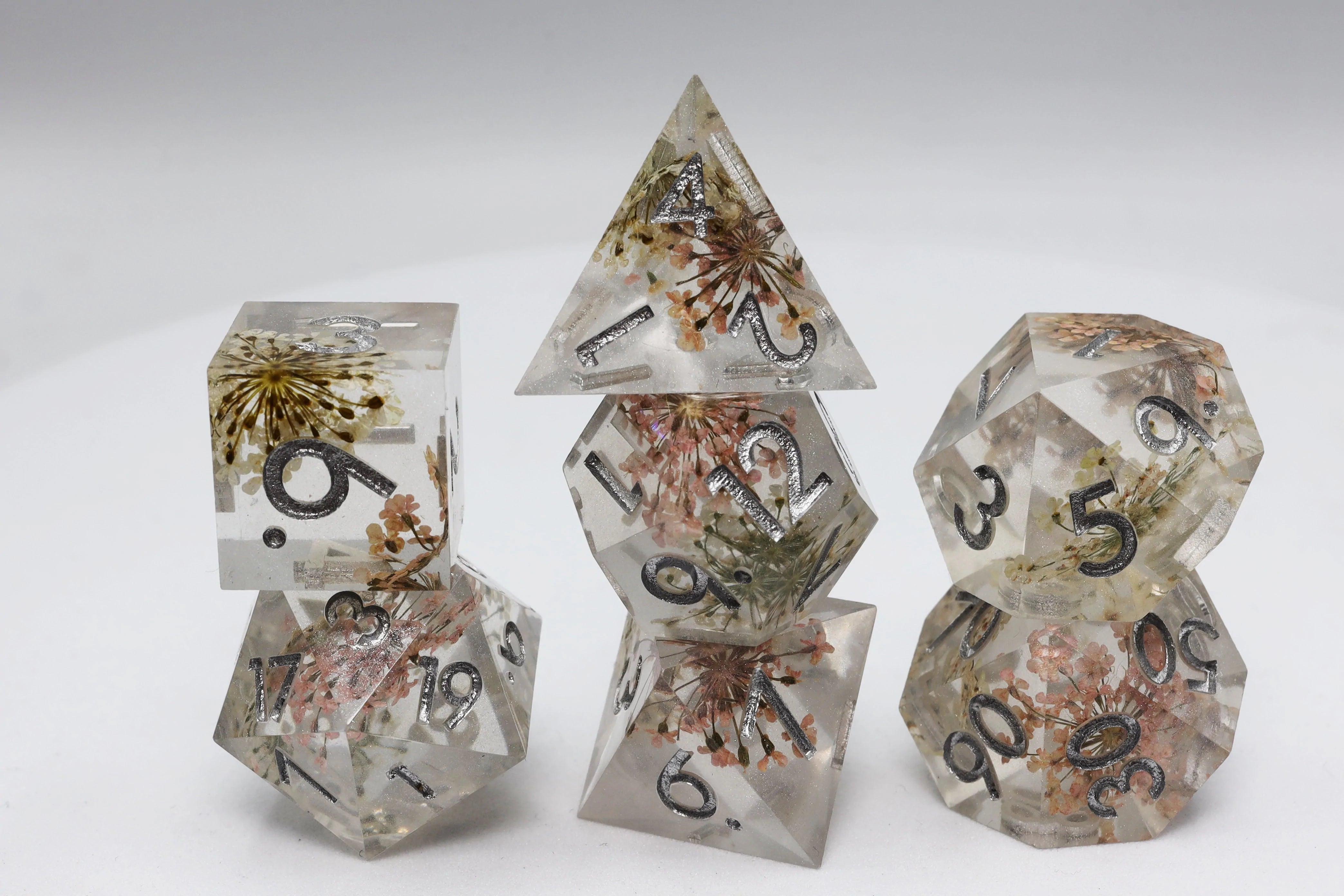Foam Brain Poly 7 Dice Set: Hand-Polished Sharp-Edge Frozen Meadow | Dragon's Lair Comics and Fantasy Houston TX