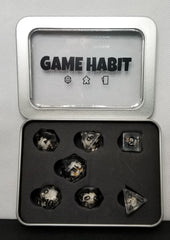 Game Habit Bone Daddy Poly 7 Dice Set | Dragon's Lair Comics and Fantasy Houston TX
