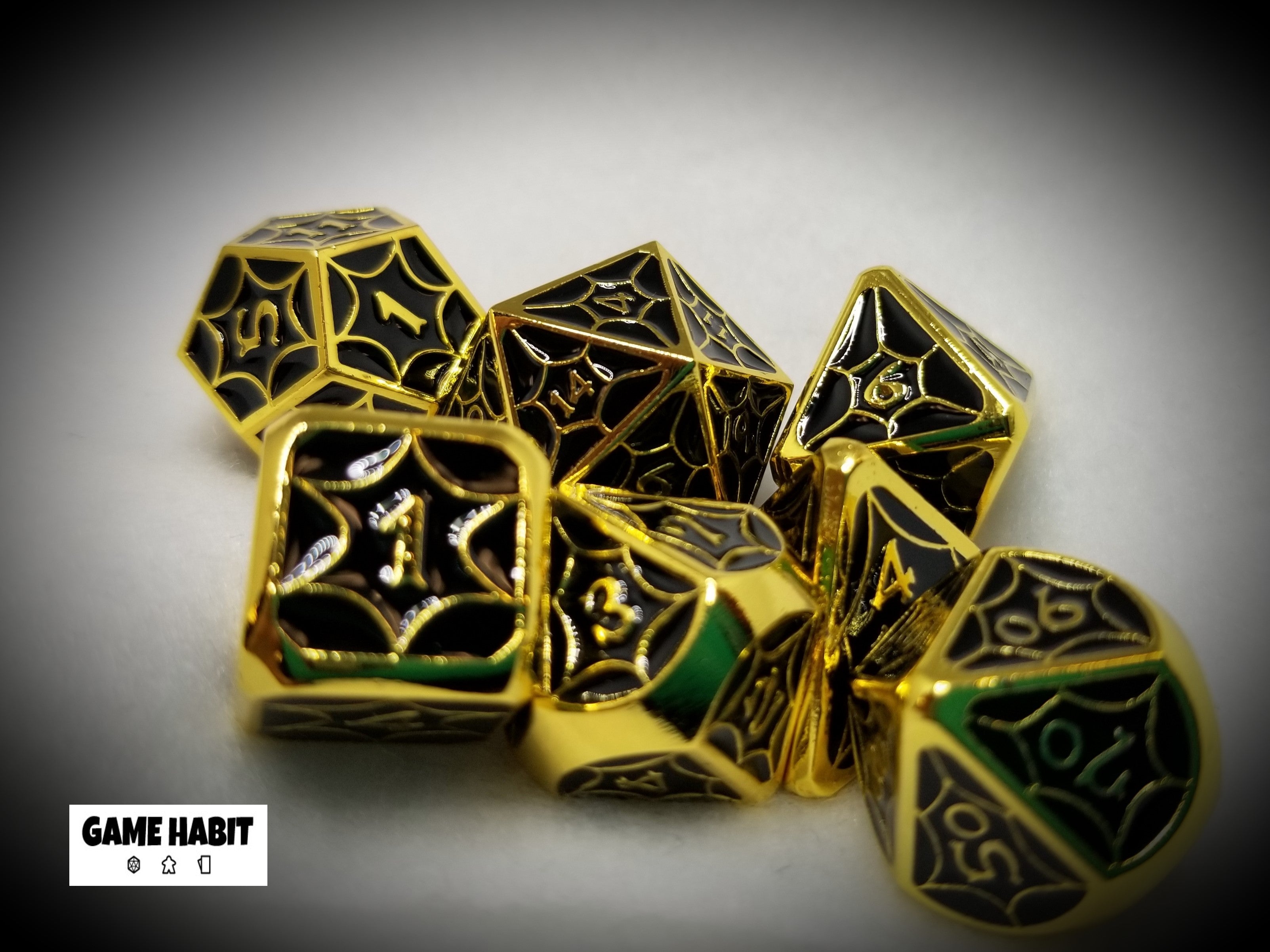 Game Habit Bring My Shuttle Metal Poly 7 Dice Set | Dragon's Lair Comics and Fantasy Houston TX