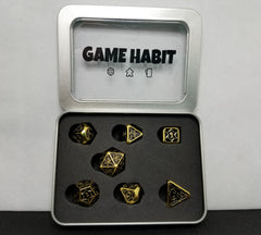 Game Habit Bring My Shuttle Metal Poly 7 Dice Set | Dragon's Lair Comics and Fantasy Houston TX