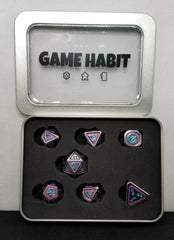 Game Habit Alien Tech Metal Poly 7 Dice Set | Dragon's Lair Comics and Fantasy Houston TX