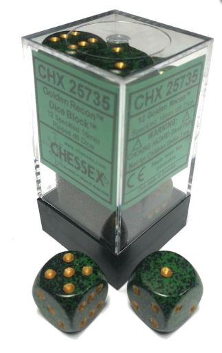 Chessex Speckled: 16mm D6 Golden Recon (12) | Dragon's Lair Comics and Fantasy Houston TX