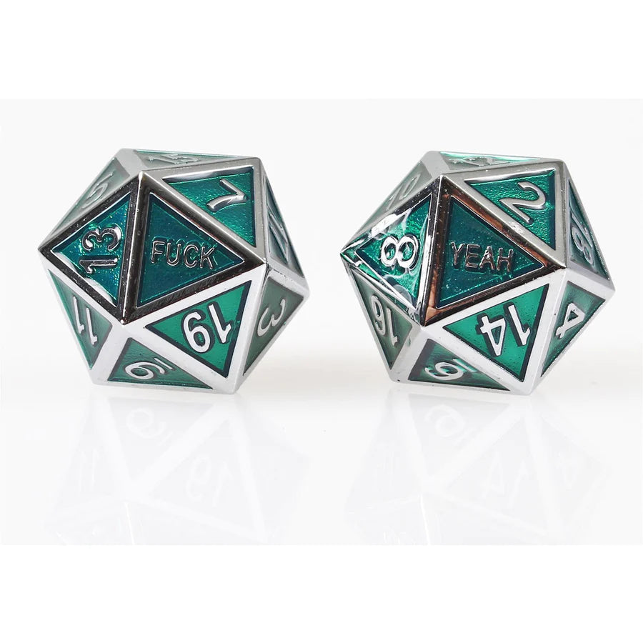Forged Gaming F*ck Yeah Poly 7 Metal Dice Set | Dragon's Lair Comics and Fantasy Houston TX