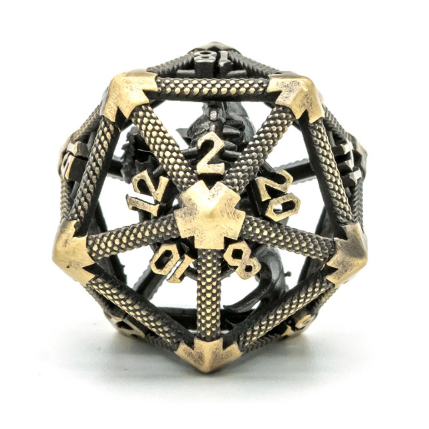 Foam Brain Hollow 18mm D20 - Dragon Keep Bronze | Dragon's Lair Comics and Fantasy Houston TX