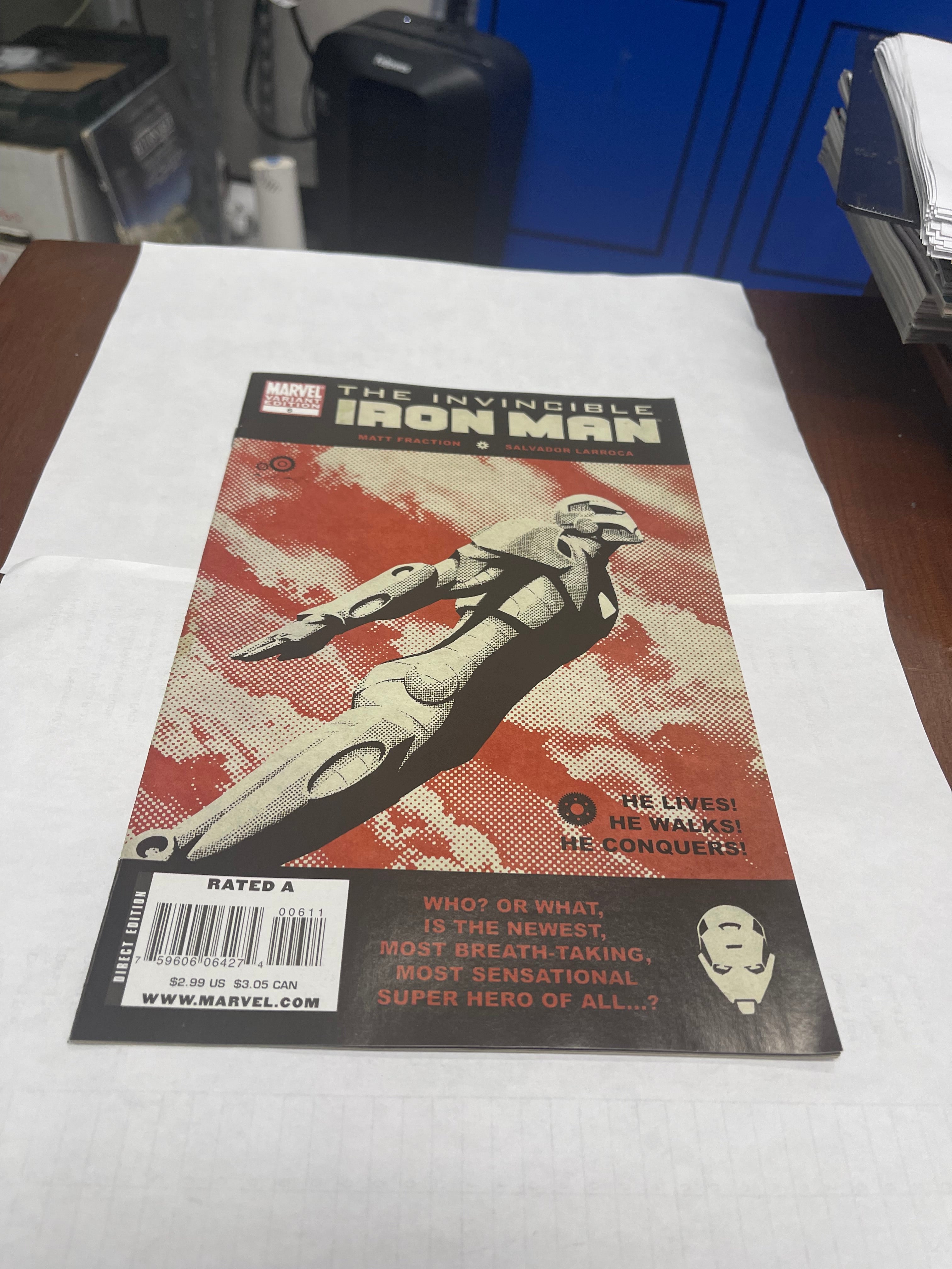 Invincible Iron Man #6 December 2008 Aja Variant | Dragon's Lair Comics and Fantasy Houston TX