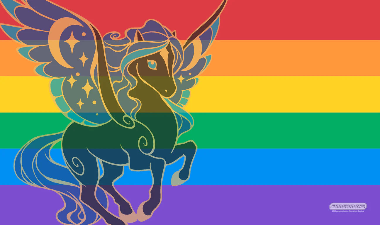 Gamermats Pride Unicorn Playmat - Stitched | Dragon's Lair Comics and Fantasy Houston TX