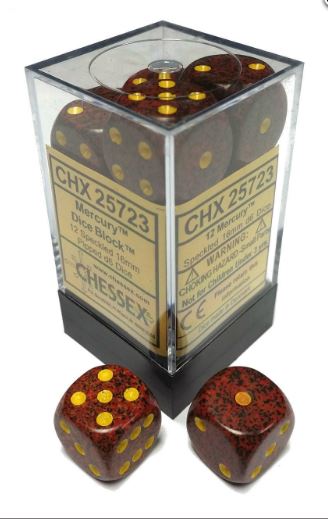 Chessex Speckled: 16mm D6 Mercury (12) | Dragon's Lair Comics and Fantasy Houston TX