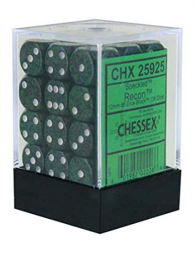 Chessex Speckled: Recon 12mm D6 Block (36) | Dragon's Lair Comics and Fantasy Houston TX