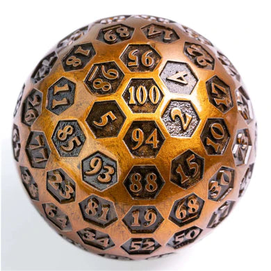Foam Brain Inscribed 45mm Metal D100 - Gold | Dragon's Lair Comics and Fantasy Houston TX