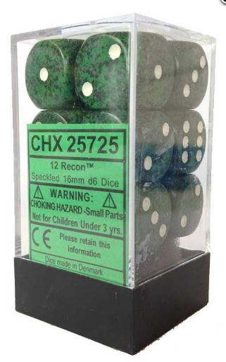 Chessex Speckled: 16mm Pip D6 Recon (12) | Dragon's Lair Comics and Fantasy Houston TX