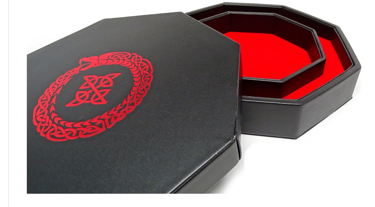 Easy Roller Ouroboros Dice Tray With Dice Staging Area and Lid | Odin's Place