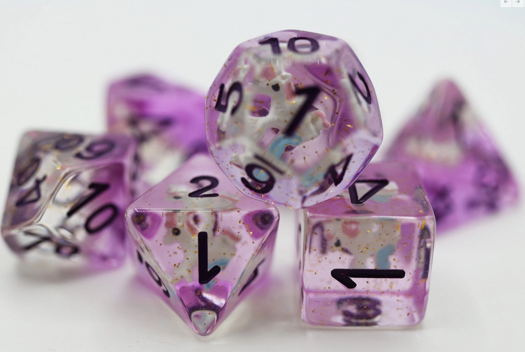 Foam Brain Purple Unicorn Poly 7 Dice Set | Dragon's Lair Comics and Fantasy Houston TX