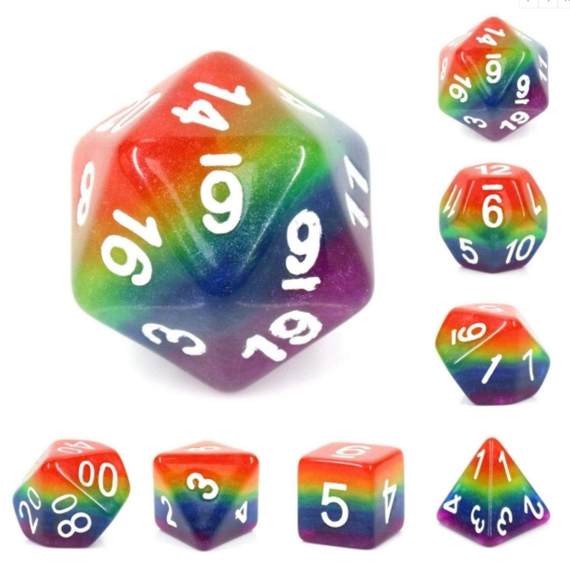 Foam Brain Rainbow 7 Dice Set | Dragon's Lair Comics and Fantasy Houston TX