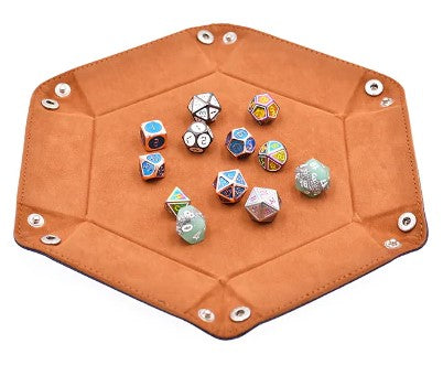 Foam Brain Folding Hexagonal Dice Tray Navy | Dragon's Lair Comics and Fantasy Houston TX