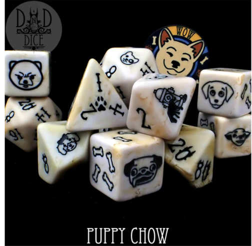 DND Dice 11 Dice Set: Puppy Chow | Dragon's Lair Comics and Fantasy Houston TX