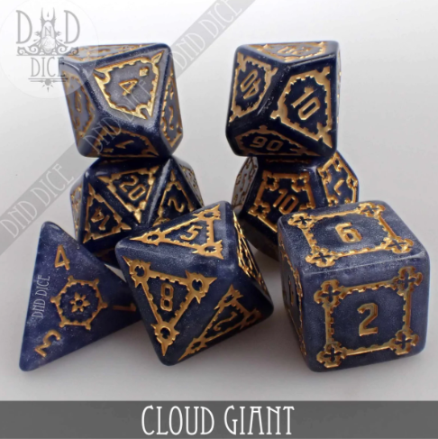 DND Dice Oversided Poly 7 Set: Cloud Giant | Dragon's Lair Comics and Fantasy Houston TX