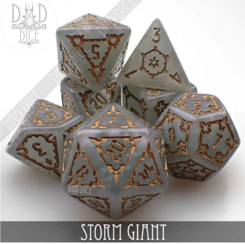 DND Dice Oversized Poly 7 Set: Storm Giant | Dragon's Lair Comics and Fantasy Houston TX