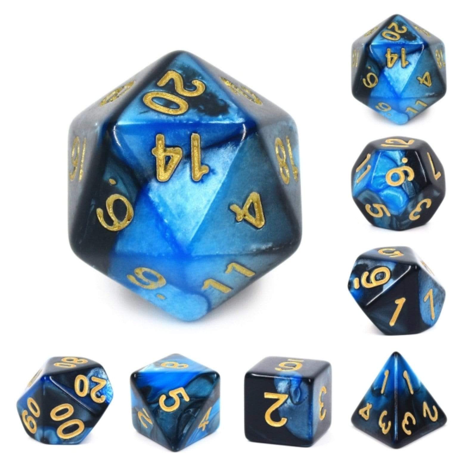 Foam Brain Thunderstorm Poly 7 Dice Set | Dragon's Lair Comics and Fantasy Houston TX