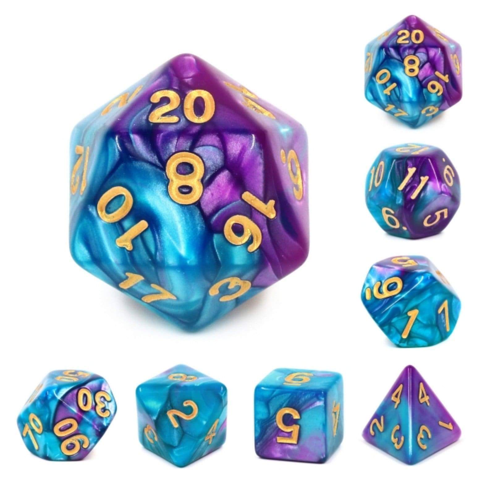 Foam Brain Mermaid Beach RPG Dice Set | Dragon's Lair Comics and Fantasy Houston TX
