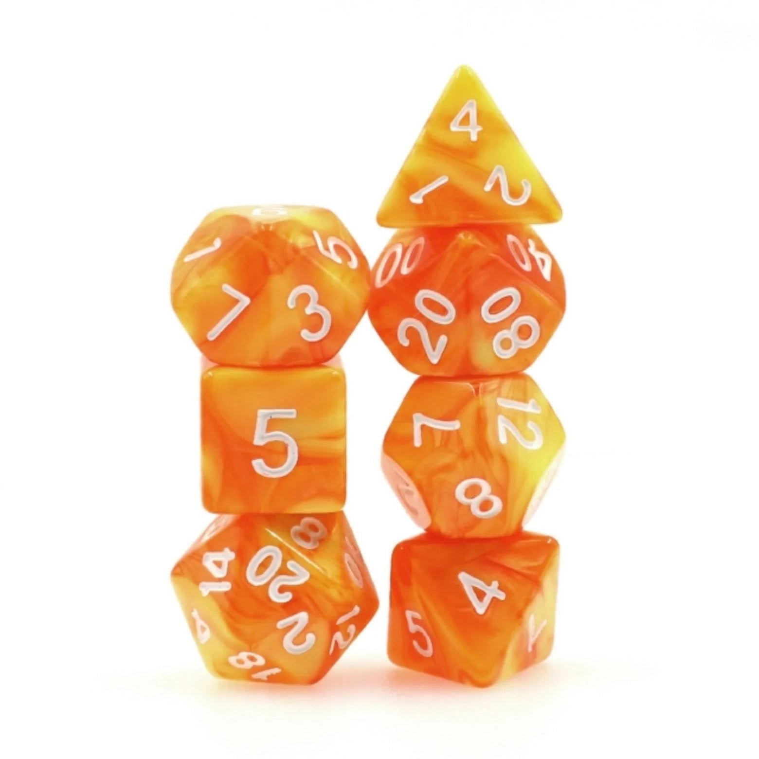 Foam Brain Lemon Sorbet Poly 7 Dice Set | Dragon's Lair Comics and Fantasy Houston TX