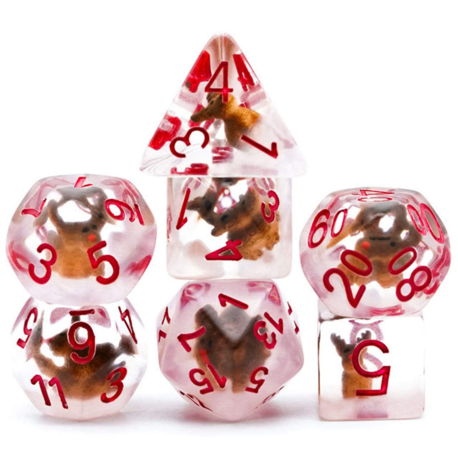 Foam Brain Reindeer Poly 7 Dice Set | Dragon's Lair Comics and Fantasy Houston TX