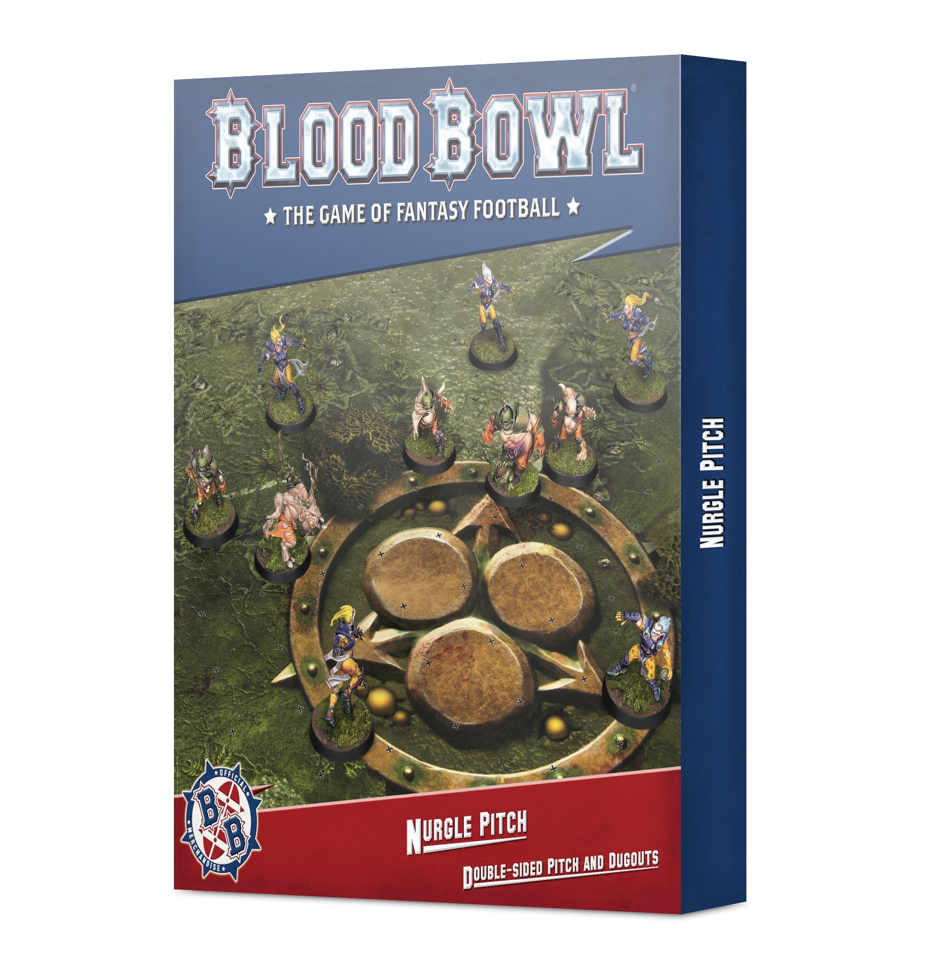 Blood Bowl: Nurgle Pitch – Double-sided Pitch and Dugouts Set | Dragon's Lair Comics and Fantasy Houston TX