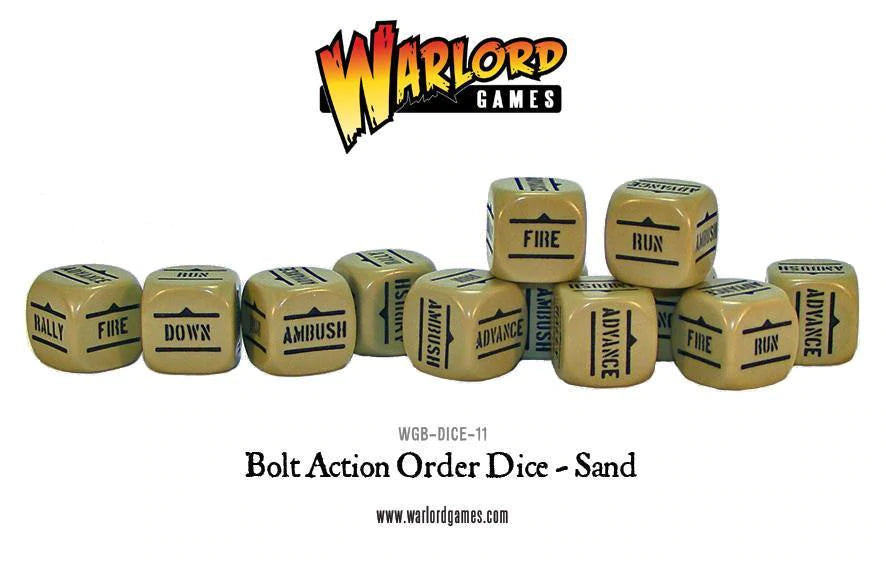 Bolt Action: Orders Dice (Sand) Dice Set | Dragon's Lair Comics and Fantasy Houston TX