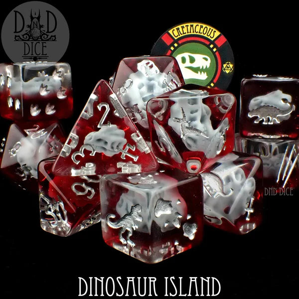 DND Dice 11 Dice Set: Dinosaur Island | Dragon's Lair Comics and Fantasy Houston TX