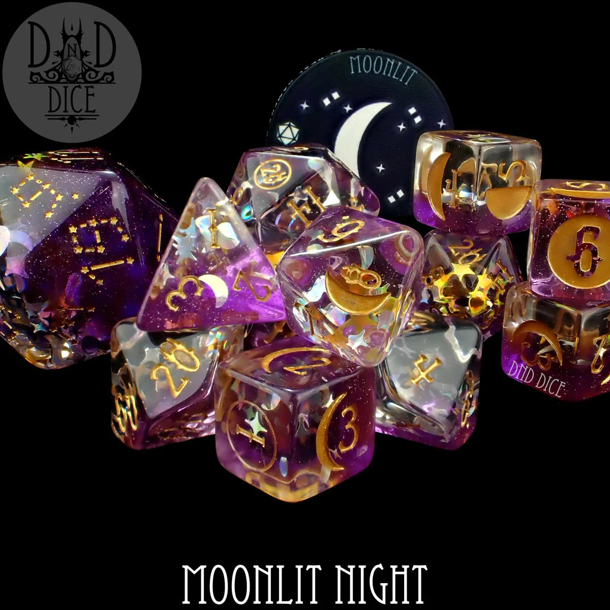 DND Dice 12 Dice Set: Moonlit Night | Dragon's Lair Comics and Fantasy Houston TX