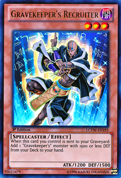 Gravekeeper's Recruiter [LCYW-EN193] Ultra Rare | Dragon's Lair Comics and Fantasy Houston TX