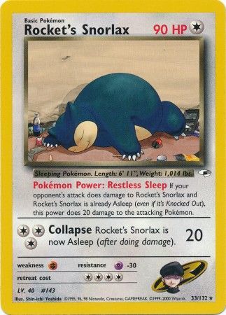 Rocket's Snorlax (33/132) [Gym Heroes Unlimited] | Dragon's Lair Comics and Fantasy Houston TX