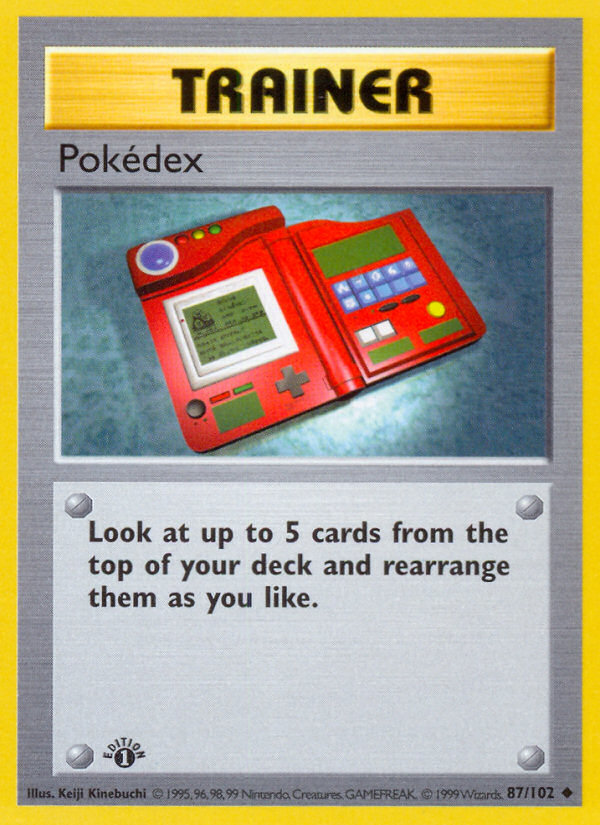 Pokedex (87/102) (Shadowless) [Base Set 1st Edition] | Dragon's Lair Comics and Fantasy Houston TX