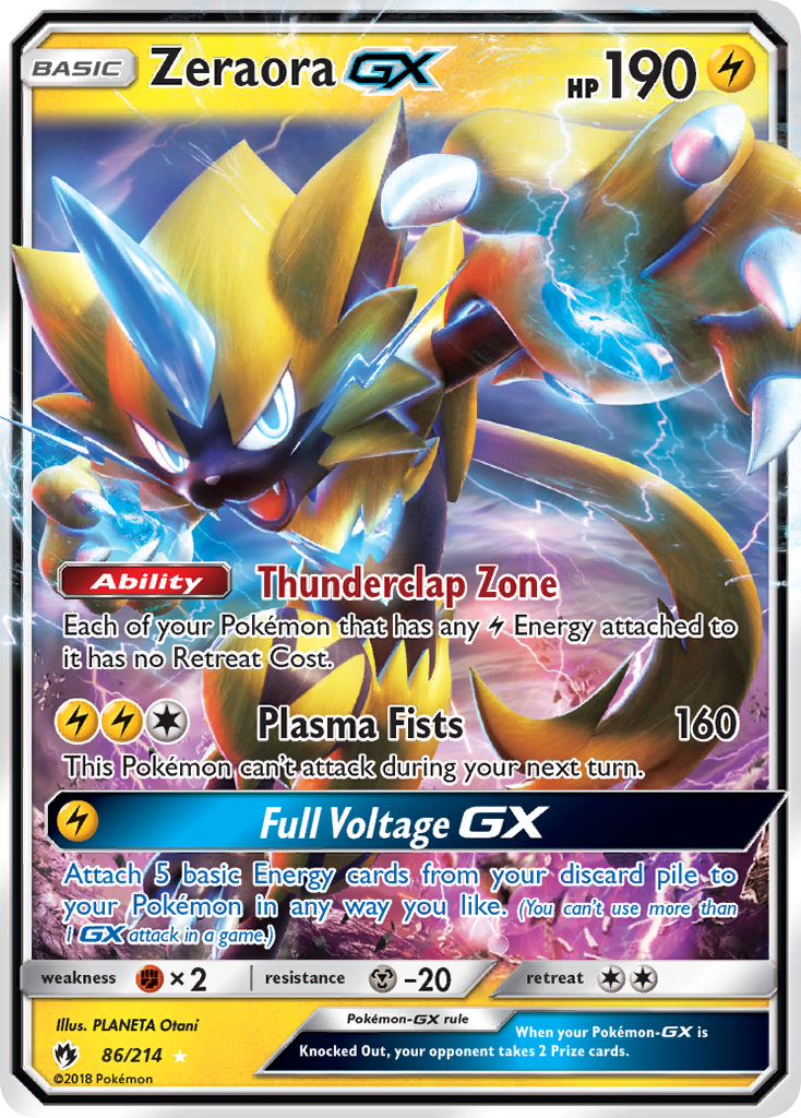 Zeraora GX (86/214) [Sun & Moon: Lost Thunder] | Dragon's Lair Comics and Fantasy Houston TX