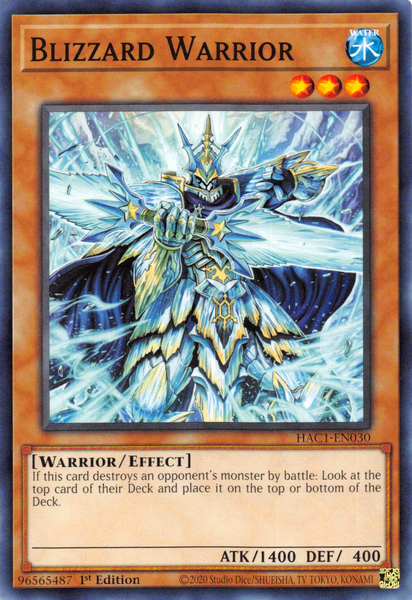 Blizzard Warrior (Duel Terminal) [HAC1-EN030] Parallel Rare | Dragon's Lair Comics and Fantasy Houston TX