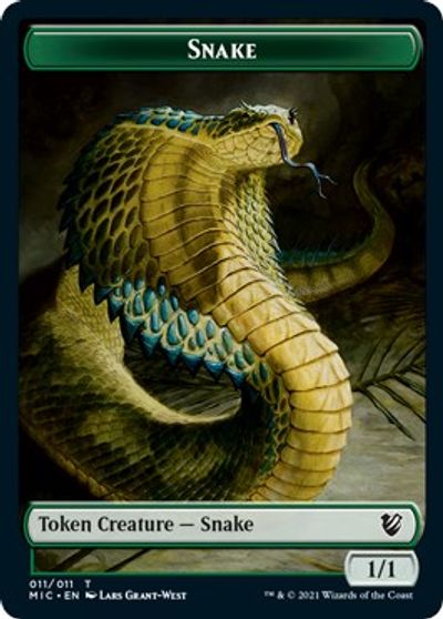 Spirit // Snake Double-Sided Token [Innistrad: Midnight Hunt Commander Tokens] | Dragon's Lair Comics and Fantasy Houston TX