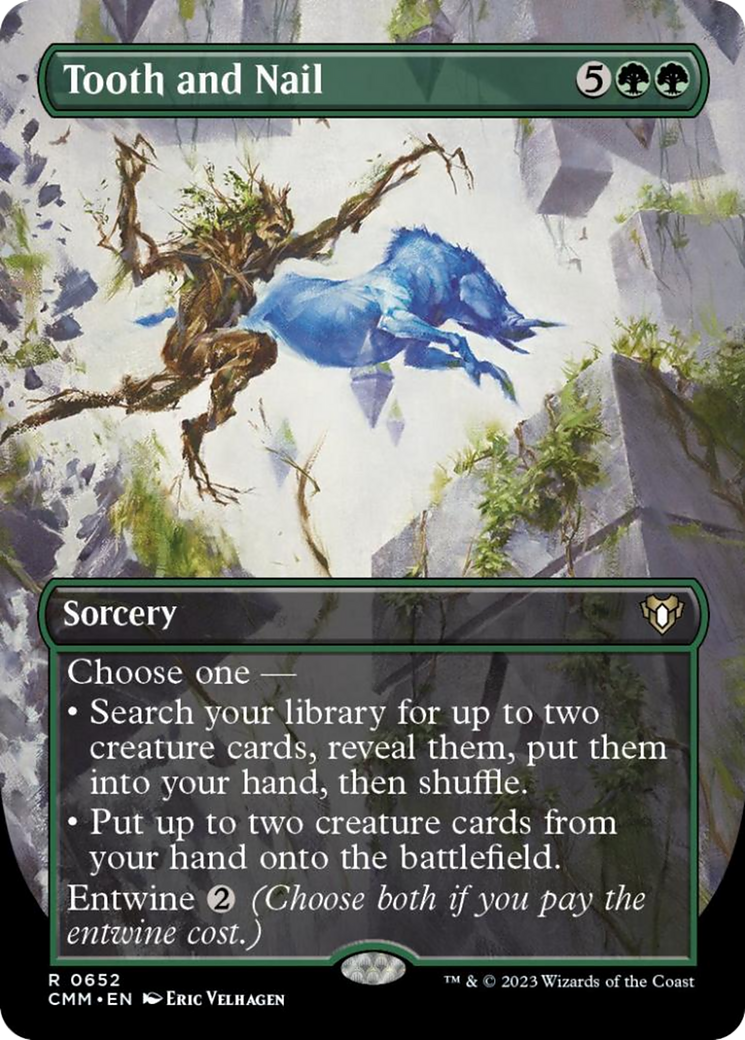Tooth and Nail (Borderless Alternate Art) [Commander Masters] | Dragon's Lair Comics and Fantasy Houston TX