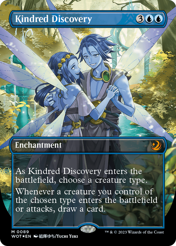 Kindred Discovery (Anime Borderless) (Confetti Foil) [Wilds of Eldraine: Enchanting Tales] | Dragon's Lair Comics and Fantasy Houston TX
