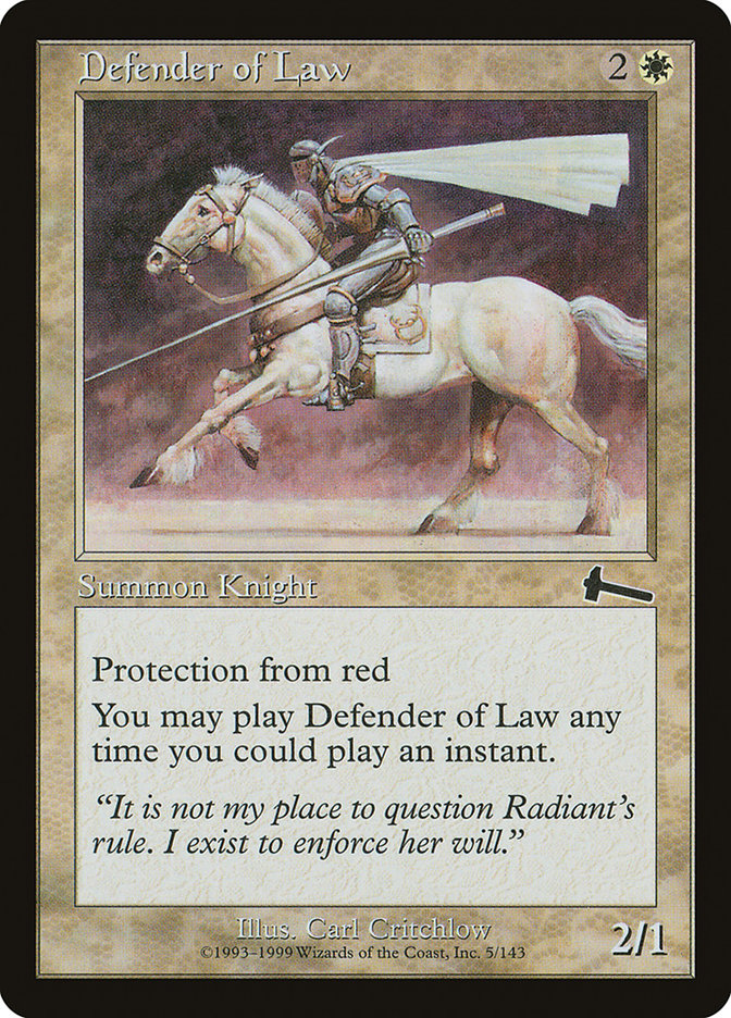 Defender of Law [Urza's Legacy] | Dragon's Lair Comics and Fantasy Houston TX