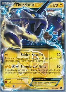 Thundurus EX (38/116) (Plasma Power - Haruto Kobayashi) [World Championships 2014] | Dragon's Lair Comics and Fantasy Houston TX
