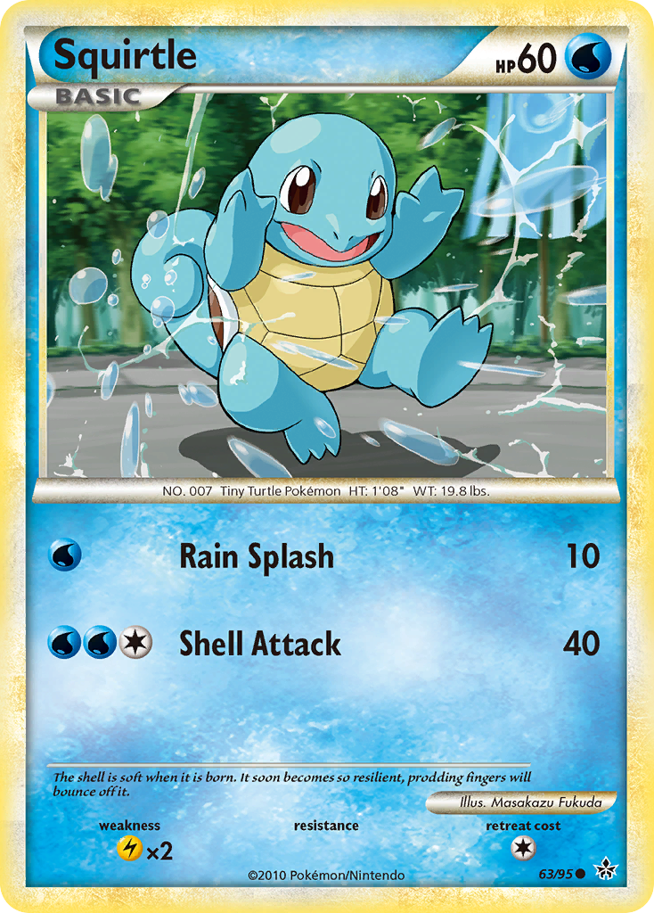 Squirtle (63/95) [HeartGold & SoulSilver: Unleashed] | Dragon's Lair Comics and Fantasy Houston TX