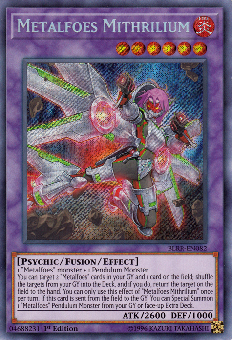 Metalfoes Mithrilium [BLRR-EN082] Secret Rare | Dragon's Lair Comics and Fantasy Houston TX