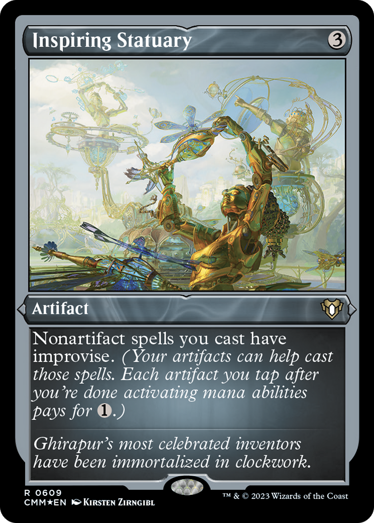 Inspiring Statuary (Foil Etched) [Commander Masters] | Dragon's Lair Comics and Fantasy Houston TX