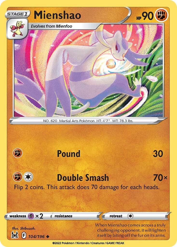 Mienshao (104/196) [Sword & Shield: Lost Origin] | Dragon's Lair Comics and Fantasy Houston TX